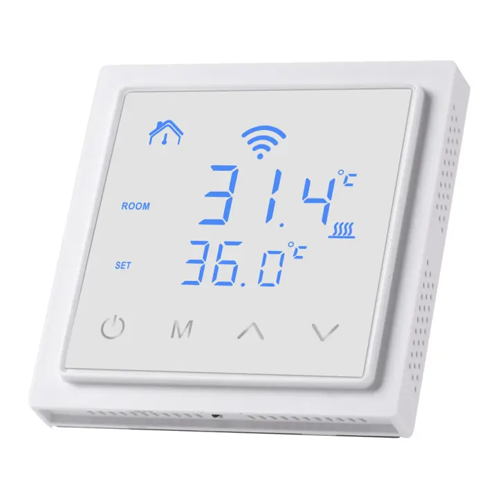 Termostato inteligente WiFi 16A, controlador de calefacción eléctrica, pantalla táctil LED, controlador de temperatura para el suelo del hogar con aplicación de Control remoto - 1