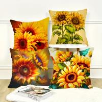 Fundas de Almohada de Girasol Hermoso Diseño de 4 Piezas Protector de Cojín de 17,7x17,7 pulgadas - details 2