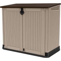 Cobertizo de jardín Exterior, Capacidad 880L, Color Topo/Beige, 132 x 71,5 x 113,5 cm - details 0
