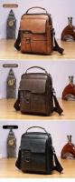 Bolso Cruzado de Cuero PU para Hombres Tamaño 9.7