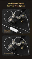 QKZ x HBB Wired Earphone 10mm Titanium-Coated Diaphragm HiFi 3.5mmAUX In-Ear Monitor Headset Semi-open Cavity CNC Aluminum Alloy - details 19