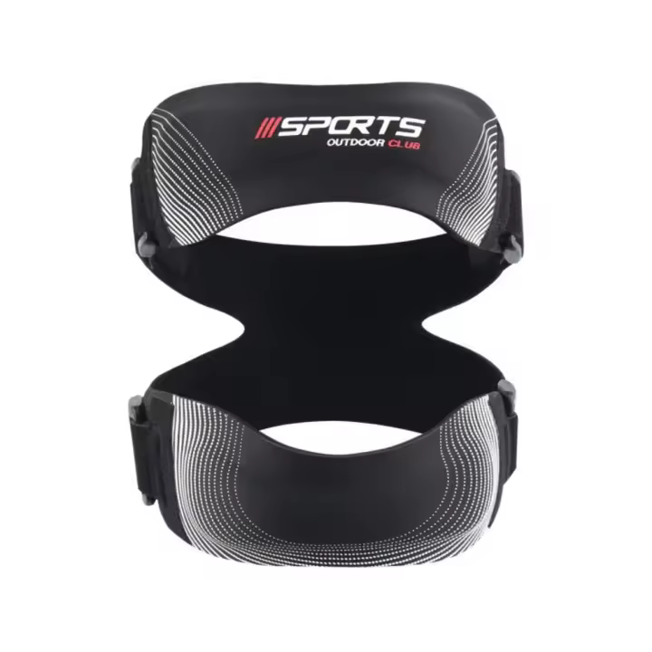 Rodillera ajustable con soporte de tendón ergonómico presurizado, doble almohadilla de silicona, funda profesional para la rodilla - 1