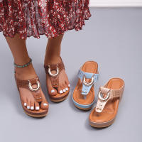 Sandalias de cuña romanas para mujer, zapatos de playa con plataforma informales, chanclas cómodas, verano, 2023 - details 11