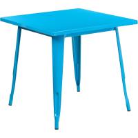 Mesa Cuadrada de Metal Blanco de Grado Comercial de 80 cm para Interiores y Exteriores - details 10