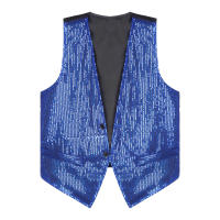 Chalecos de lentejuelas brillantes para hombre, chaleco sin mangas a la moda para Jazz, Hip-hop, fiesta de baile Rave, ropa para discoteca, disfraz de actuación - details 8