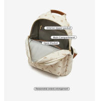 FOXER Mochila de viaje retro para mujer con firma de moda - details 32