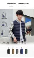 Abrigo de invierno ligero sin cuello para hombre con decoración de botones y chaleco - details 2