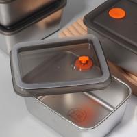 Fiambrera rectangular de acero inoxidable a prueba de fugas, fiambrera ecológica, suministros de cocina para microondas - details 2