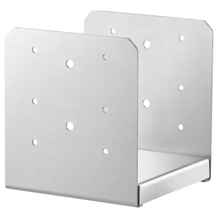 SucceBuy Base de poste de 152,4x152,4, 10 Uds. Soportes de anclaje ajustables de acero inoxidable (interior 150x139,7), base de poste decorativa - 1