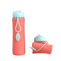Botella de agua de silicona plegable a prueba de fugas, taza de agua plegable portátil reutilizable, tapa giratoria, tazas de agua plegables para viaje - details 18