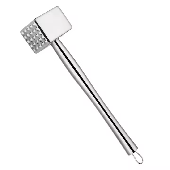 Ablandador de carne de acero inoxidable, martillo de carne resistente, mazo de carne de cocina, martillo ponderado aplanador de carne - 1