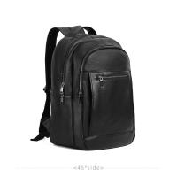 Mochila De piel auténtica 100% para hombre, morral para ordenador portátil de 14 pulgadas, de viaje, a la moda - details 15