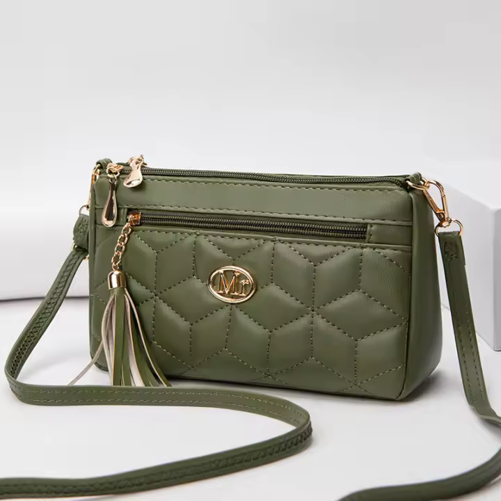 Bolso de mensajero negro de las mujeres 2025 verano de gama alta pequeña bolsa de gran capacidad de moda bolso de hombro de las mujeres - 1