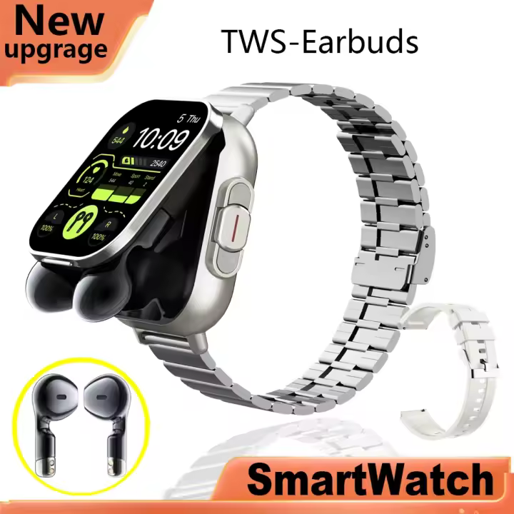 Reloj inteligente con Bluetooth, dos en uno TWS dispositivo de audio, inalámbrico, doble, Nuevo, 2024 - 1