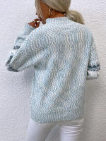 Suéter cálido de punto para mujer, jersey de cuello medio alto, copo de nieve, otoño e invierno, 2023 - details 18