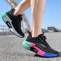 Zapatos para correr con hebilla giratoria para hombre, zapatillas gruesas a la moda para mujer, calzado para correr con parte inferior gruesa Unisex, calzado sin cordones para exteriores para niños - details 21