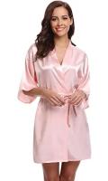 Bata de satén para mujer, lencería íntima, ropa de dormir sedosa, regalo de boda nupcial, bata de baño tipo kimono informal, camisón Sexy - details 9