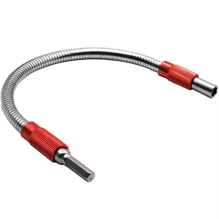 Broca de extensión de vástago Hexagonal de acero al carbono, accesorios de herramientas universales flexibles, varilla de extensión de conexión, broca de taladro manual - 1