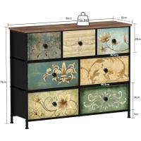 Mueble de Almacenamiento Cómodo con 9 Cajones Diseño Industrial de Metal con Superficie de Madera y Cajones de Tela para Sala de Estar, Habitación Infantil, Pasillo Estilo Rústico - details 19