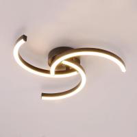 Plafón LED de Techo Negro Creativo, Luz Blanca Cálida de 3000K, Iluminación Interior Nórdica, 24W, 52x52x7 CM - details 2