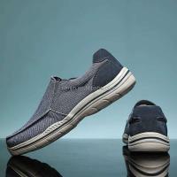Nuevos zapatos funcionales de lona de alta calidad, zapatillas informales sin cordones de talla grande 47 para hombre, mocasines, zapatos clásicos para correr en la ciudad, marca - details 3