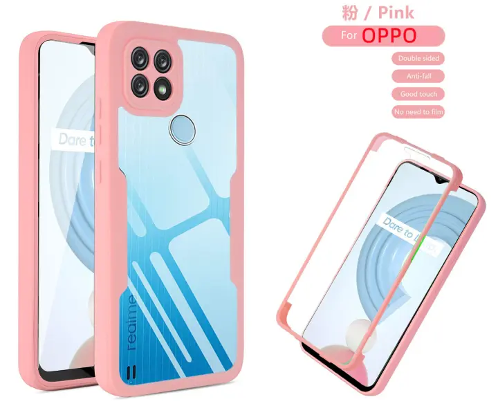 Funda Protectora Doble Cara 360 para OPPO Realme C30 C33 C21 C25 9i Find X5 Ultra Delgada Transparente Anti-caídas con Protección Completa - 1