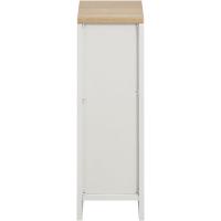 Auxiliares para Salón Mesilla de Noche Estrecha para Dormitorio con 1 Cajón y 1 Compartimento Abierto Blanco y Madera 20 x 35 x 60 cm FBT111-WNx2 ES - details 9