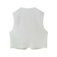 BUNO-Chaleco con bordado Floral geométrico para mujer, Top corto sin mangas de estilo Pastoral, prendas de vestir exteriores, novedad de 2025 - details 2