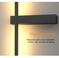 Lámpara LED de pared impermeable para exteriores, iluminación larga moderna para balcón, pasillo, puerta de villa, jardín - details 12