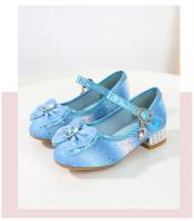 Zapatos de tacón alto para niños, calzado versátil de cuero con lentejuelas, Arco Iris, lazo, Princesa, fiesta, boda, primavera y otoño - details 2
