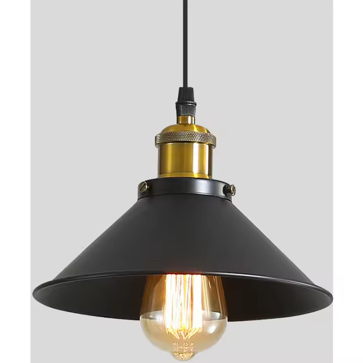 Lámpara Colgante Industrial Vintage Bombillas E27 Luz de Techo Retro de Metal - 1