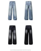Jeans Baggy de Moda Vintage de Otoño Pantalones de Denim de Alta Calle de Corea para Hombres - details 4