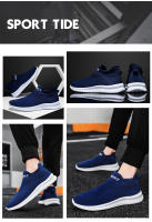 Zapatillas de correr ligeras para hombre, zapatos de tenis deportivos antideslizantes transpirables para exteriores, cómodos entrenadores de tejido volador - details 2