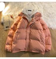 Versión de moda coreana, ropa de algodón de ocio para invierno, chaqueta gruesa multifuncional falsa con dos bolsillos y cremallera para mujer - details 16