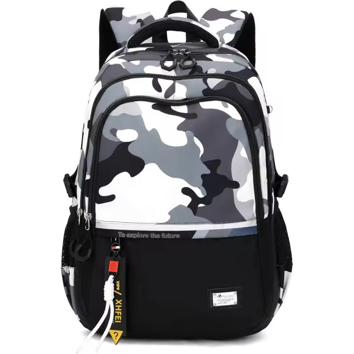 Mochilas para niños, mochilas escolares de camuflaje para estudiantes de primaria, mochilas intermedias, mochilas de viaje casual para adolescentes, de alta calidad, para estudiantes universitarios, de gran capacidad, bandoleras para hombres - 1