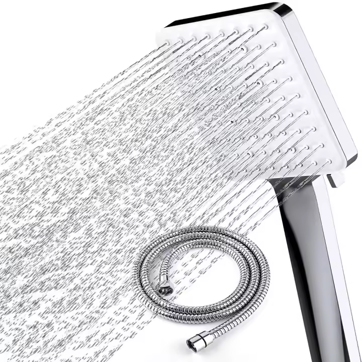 Ducha de alta presión de mano de ahorro de agua Duchas para el baño con grifos de ducha ajustable Juego de accesorios de baño - 1