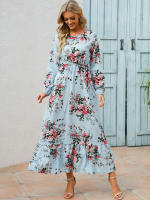 Vestido largo playero de verano para mujer, casual, elegante, de manga larga y corte en A. - details 6