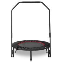 Mini trampolín plegable, trampolín de ejercicio con mango ajustable, trampolín reboteador para adultos fitness, trampolín interior - details 5