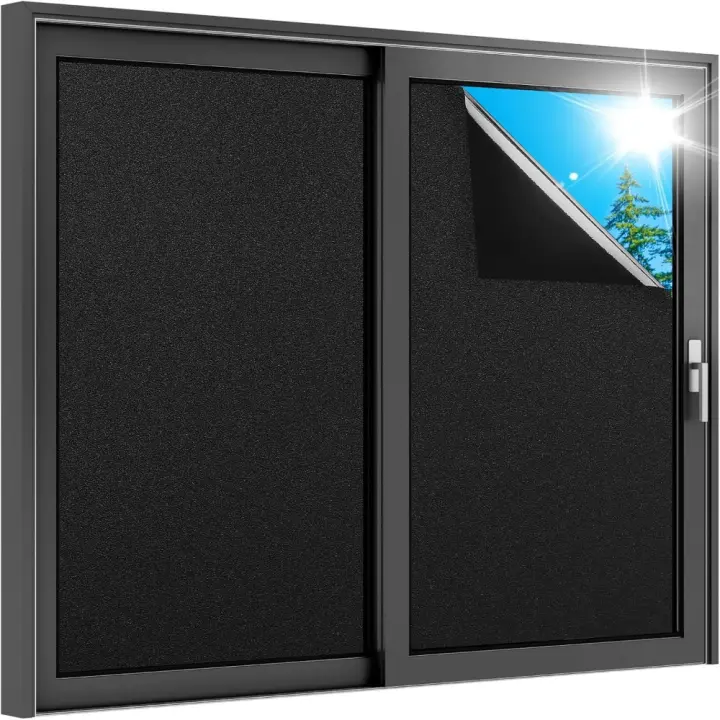 Nueva película de privacidad para ventana esmerilada, película adhesiva estática para ventana de vidrio con bloqueo UV, película para ventana extraíble, se aferra a ventanas de vidrio - 1