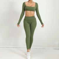 Nuevo TRE de 2 piezas, pantalones cortos deportivos, conjunto de body, ropa deportiva para mujer, traje de yoga para fortalecimiento de gimnasio - details 10