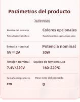 Peine Rectificador de Cabello de Doble Propósito con Iones Negativos Portátil, No Da Daño al Cabello, Multifuncional - details 0