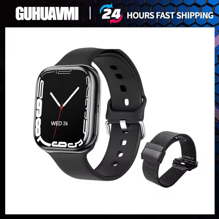 Reloj inteligente Hombres Watch 9 Ultra Series 8 Llamada Bluetooth,Recibir información sobre WhatsApp,Serie NFC,GPS rasteador,presión arterial, oxígeno en sangre,monitoreo de frecuencia cardíaca,climmpre muestra,Fitness de temperatura corporal,impermeable - 1