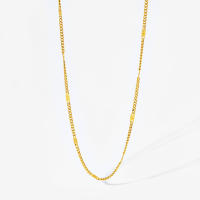 Collar de cadena de acero inoxidable para mujer, colgante fino con cierre de langosta, cadena ajustable para clavícula, collares - details 10