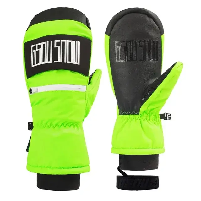 Guantes de esquí resistentes al desgaste para hombres y mujeres, manoplas cálidas para snowboard, impermeables de cinco dedos, engrosadas, 2025 - 1