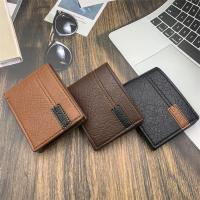 Billeteras cortas con cremallera para hombre, bolsillo para monedas, tarjeteros delgados, monederos de lujo, billetera de cuero - details 1