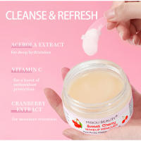Crema facial de limpieza profunda de poros, crema hidratante suave, no irritante, sabor a fruta, desmaquillante, maquillaje 3 en 1 para ojos y labios - details 0