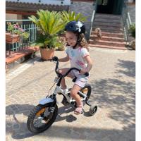 Bicicleta niño 4 años Bicicleta niña 4-6 años 14 Pulgadas Bici niños - Infantil con Pedales ruedines y Freno contrapedal Blanco - details 3