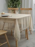 mesas rectangulares de tela, paños franceses lavables para fiestas, mesa de comedor de cocina interior y exterior - details 1