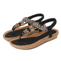 Sandalia 2025 NUEVAS SANDALIAS Mujer Verano Agua Diamante Noche Brisa Fondo plano Cabeza redonda Pellizco Pies Punta expuesta Cool - details 1