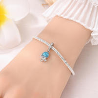Pulsera de Mar de Metal 925 Diseño de Toruga Marina Accesorios de Joyería DIY - details 2